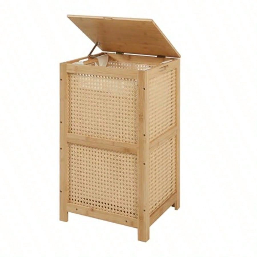 Basket Bag Wicker - Keranjang Pakaian Kotor Anyaman Bambu Dengan