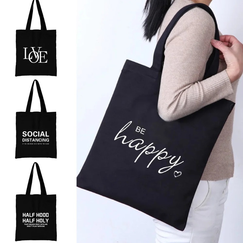 Women'S Tote Bags For Work - Tas Bahu Kapasitas Besar Hitam Gambar