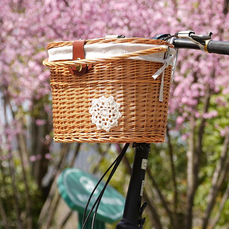 Basket Bag Wicker - Anyaman keranjang sepeda keranjang setang untuk
