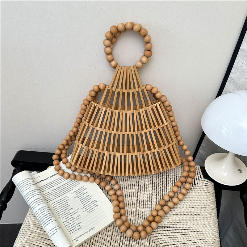 Basket Bag Wicker - Tas Tangan Anyaman Boho, Keranjang Rotan
