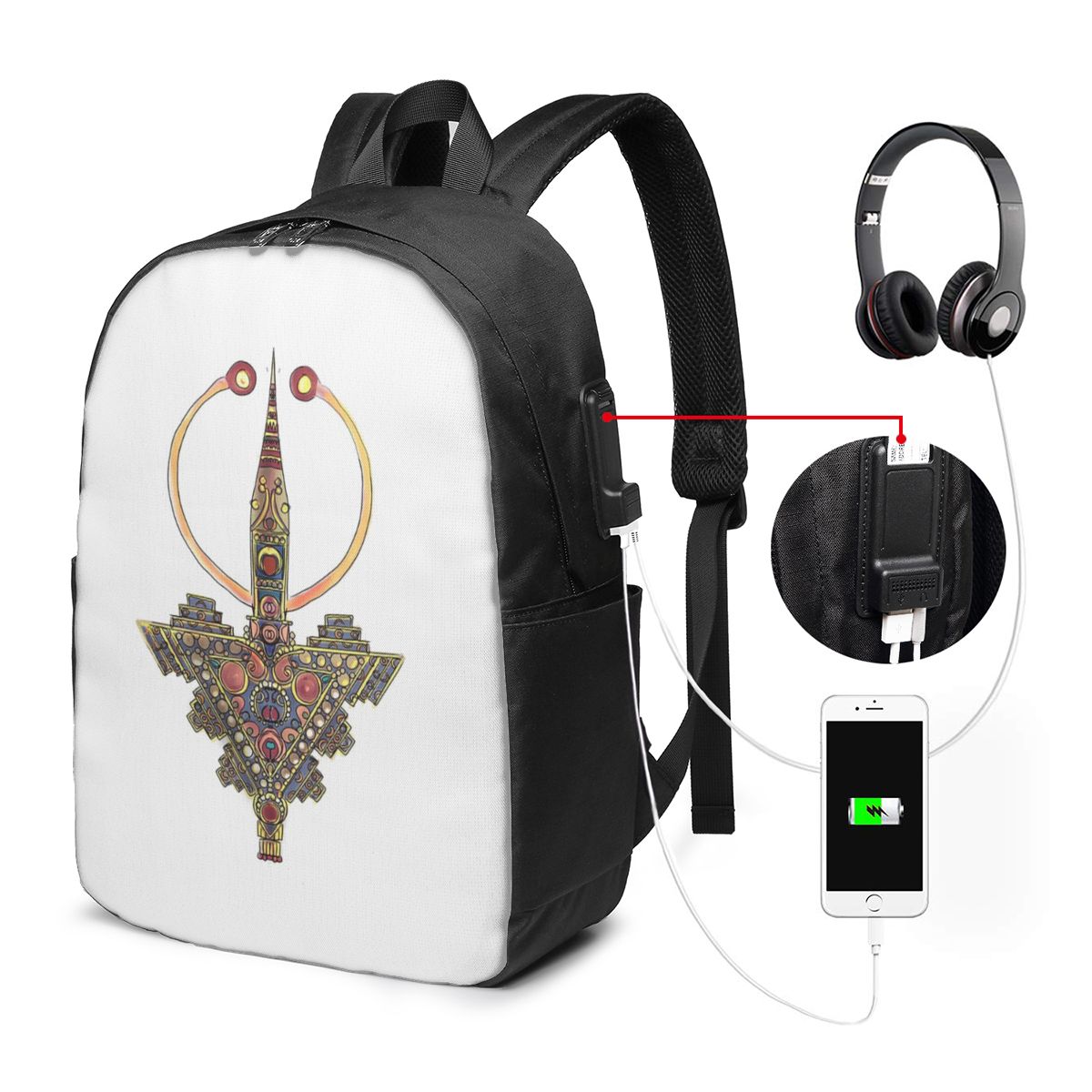 Woman In Bag - Kabyle Jewelry Amazigh MoroccoBackpack Tas Notebook