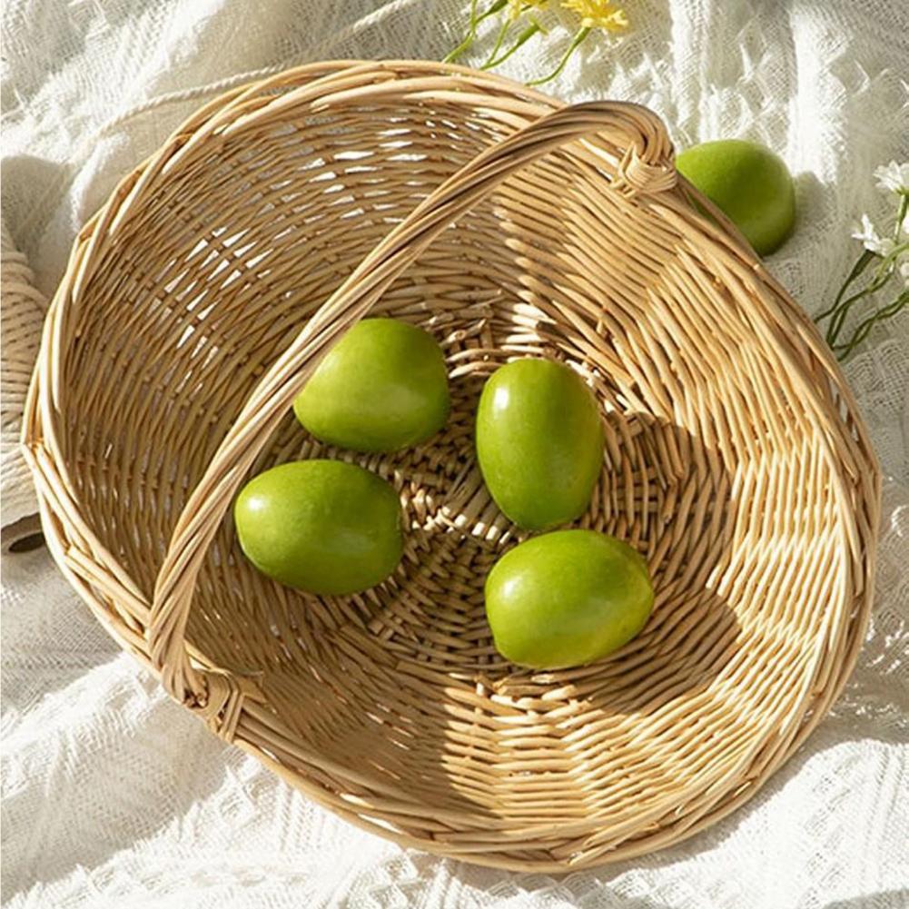 Basket Bag Wicker - Keranjang Penyimpanan Rotan Anyaman untuk Meja