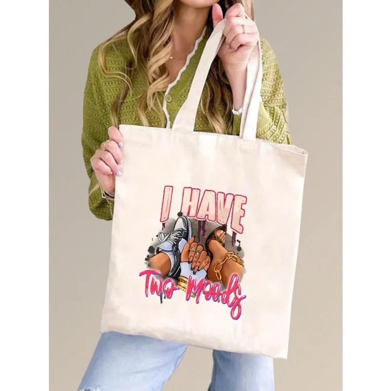 ROMWE Tas Bahu Kanvas Pola Pit - Women'S Tote Bags For Work ulasan dan harga