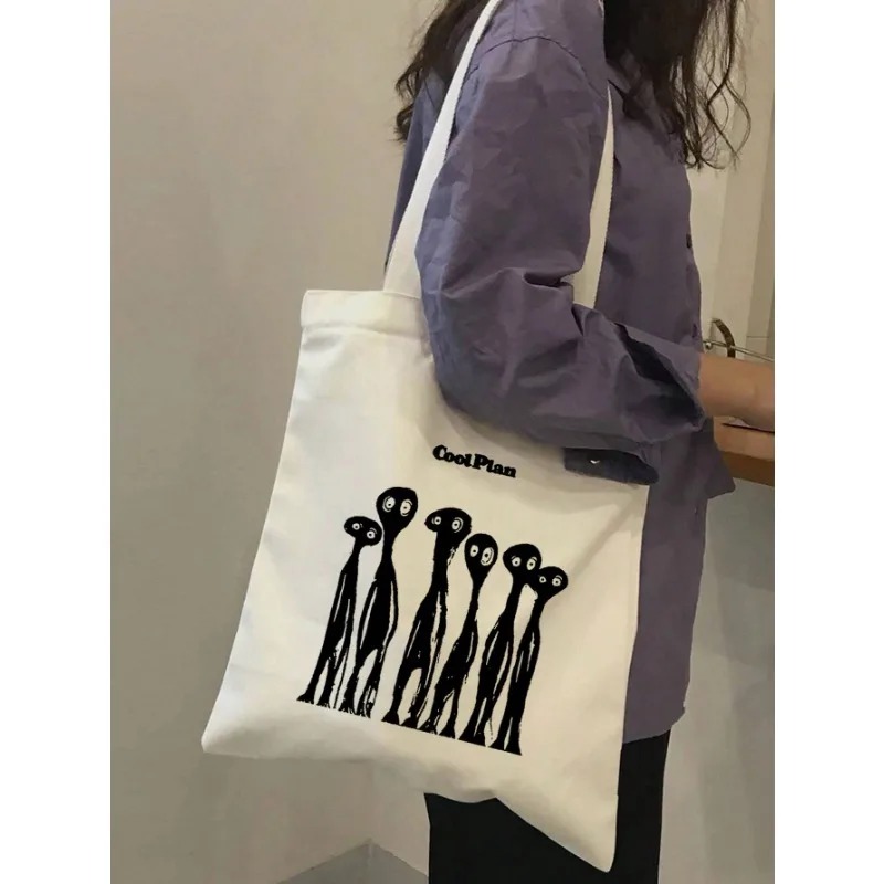 ROMWE Tas Bahu Kanvas Pola Pit - Women'S Tote Bags For Work ulasan dan harga