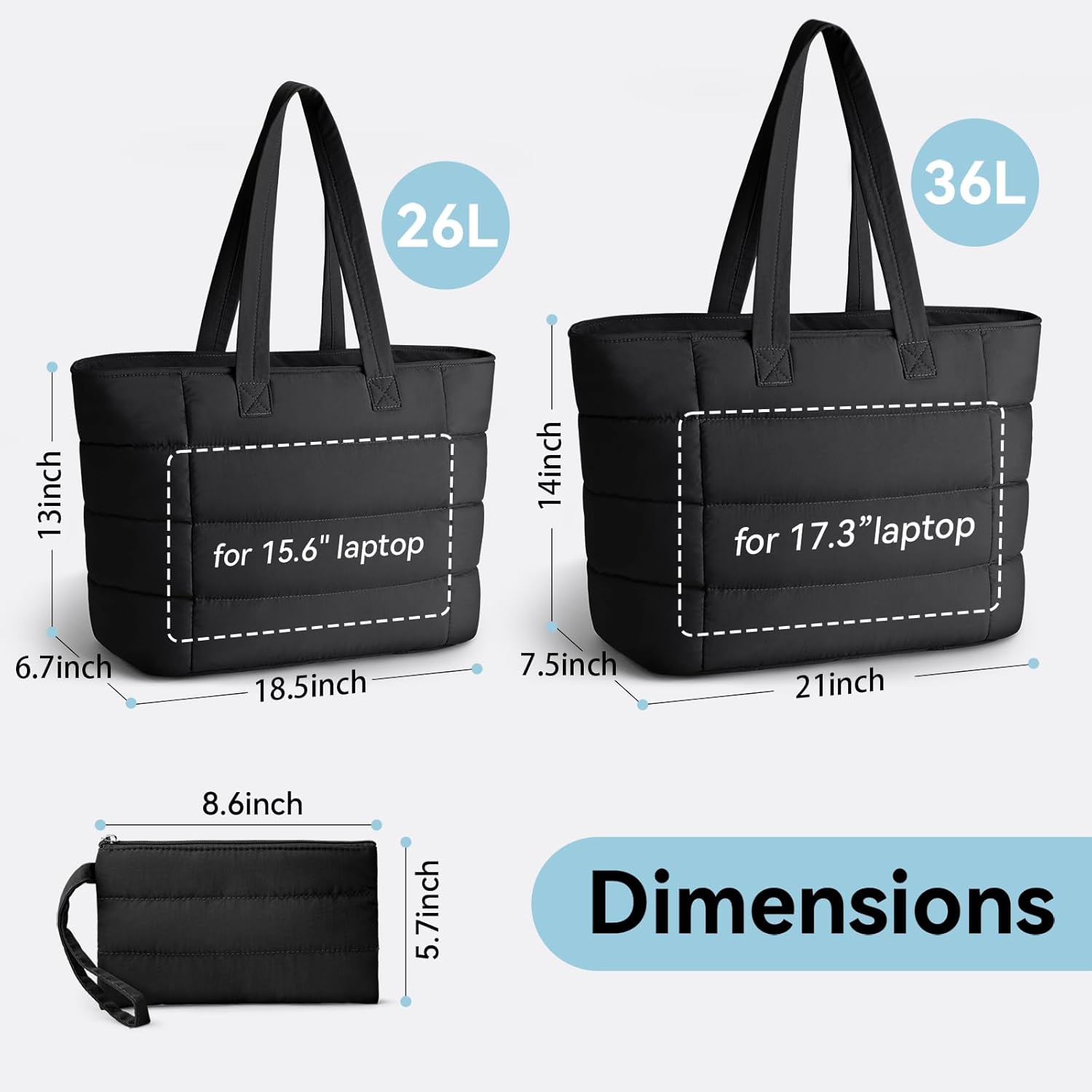 Tas Tote Puffer untuk Wanita,  - Women'S Tote Bags For Work ulasan dan harga