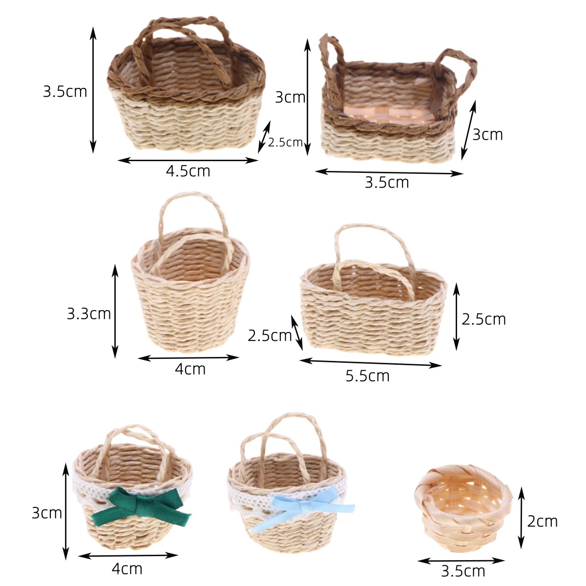 1 buah rumah boneka lafit Hand - Basket Bag Wicker ulasan dan harga