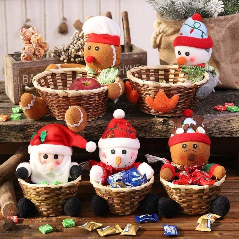 Dekorasi Natal Rusa Salju Manu - Basket Bag Wicker ulasan dan harga