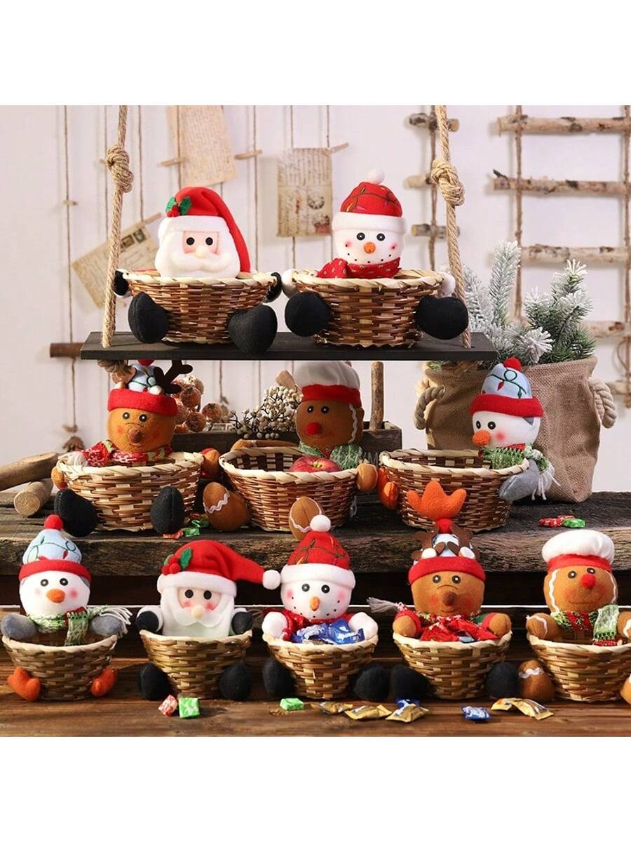 Dekorasi Natal Rusa Salju Manu - Basket Bag Wicker ulasan dan harga