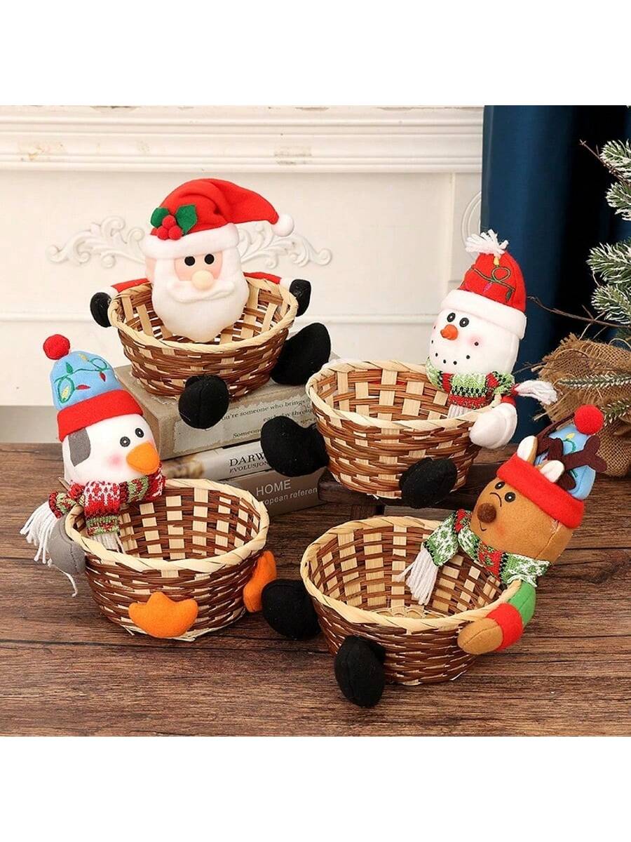 Dekorasi Natal Rusa Salju Manu - Basket Bag Wicker ulasan dan harga