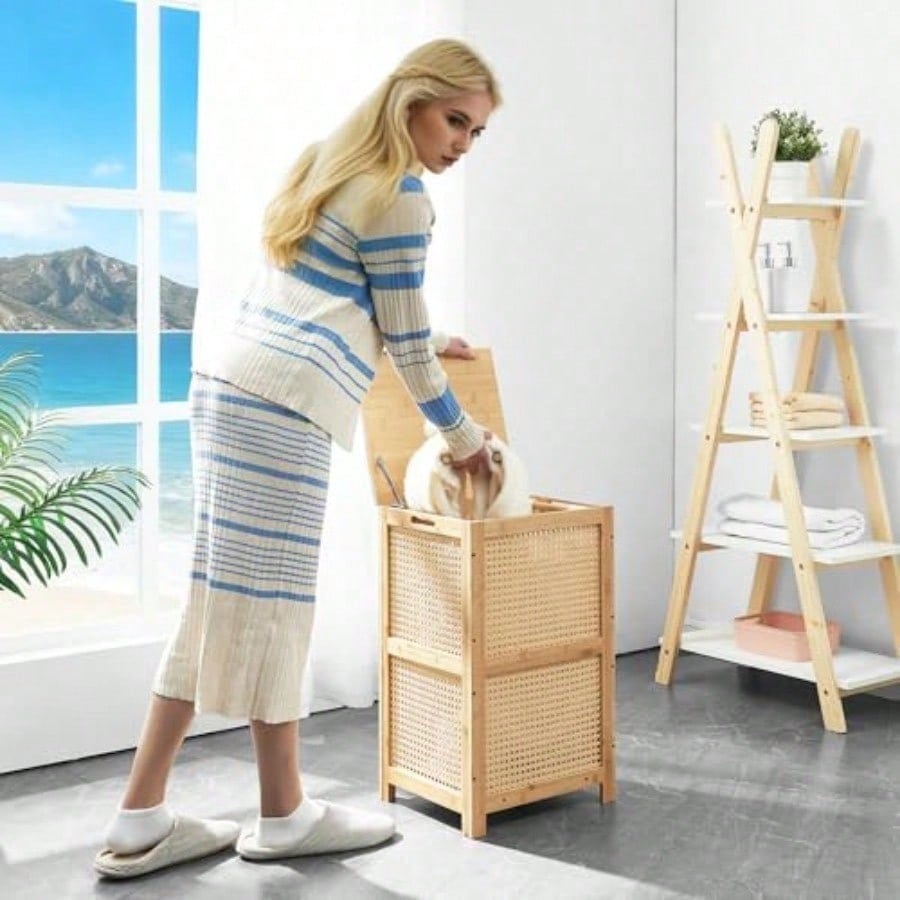 Keranjang Pakaian Kotor Anyama - Basket Bag Wicker ulasan dan harga