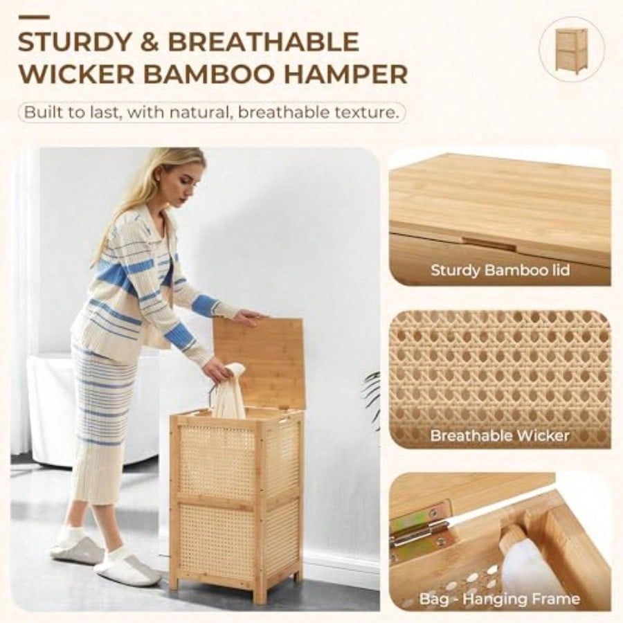 Keranjang Pakaian Kotor Anyama - Basket Bag Wicker ulasan dan harga