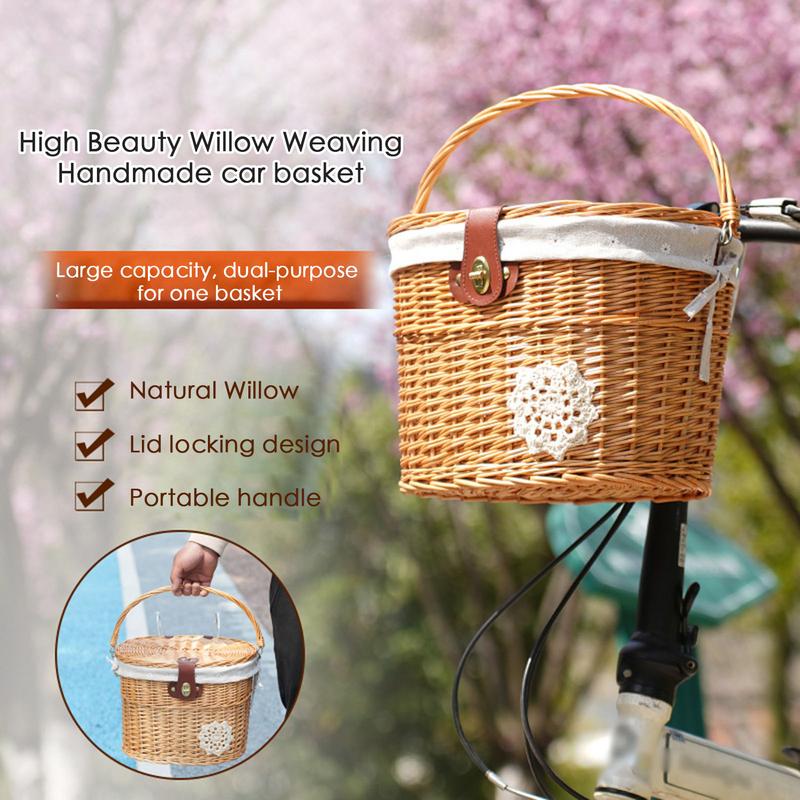 Anyaman keranjang sepeda keran - Basket Bag Wicker ulasan dan harga
