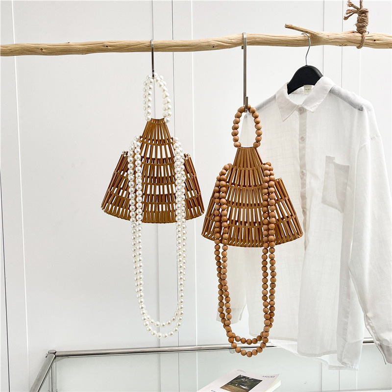 Tas Tangan Anyaman Boho, Keran - Basket Bag Wicker ulasan dan harga