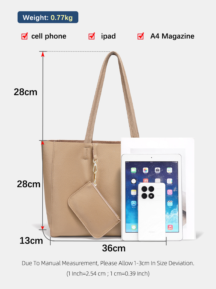 Tas Tote Besar Kulit Asli Zenc - Women'S Tote Bags For Work ulasan dan harga
