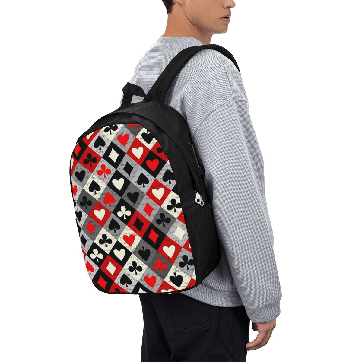 Tas Ransel Motif Kartu Poker,  - Woman In Bag ulasan dan harga