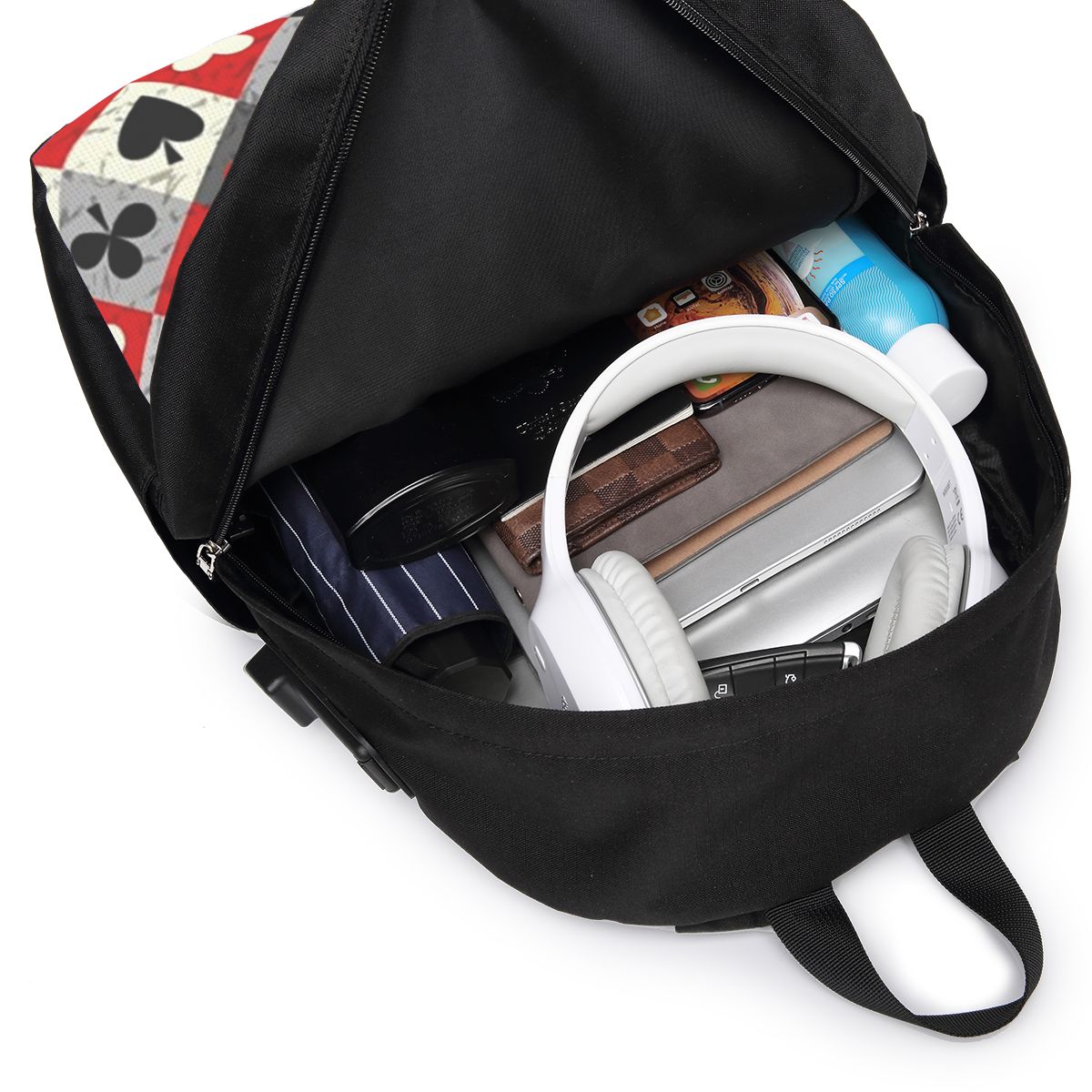 Tas Ransel Motif Kartu Poker,  - Woman In Bag ulasan dan harga