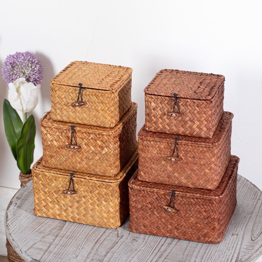 Keranjang Anyaman Rumput Laut  - Basket Bag Wicker ulasan dan harga