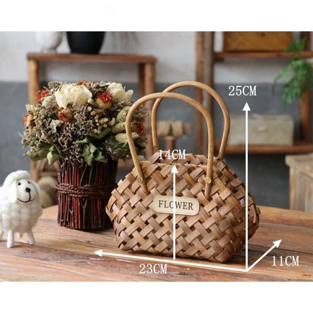 Keranjang bunga rotan Willow k - Basket Bag Wicker ulasan dan harga